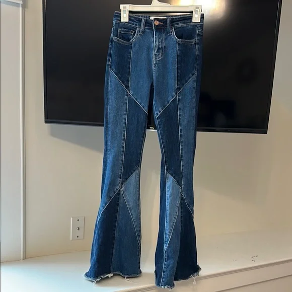 Women's Blue Flared Jeans - Picture 1 of 1